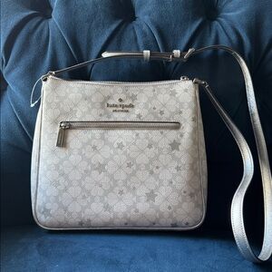 Kate Spade Cream and Silver Star Crossbody Bag